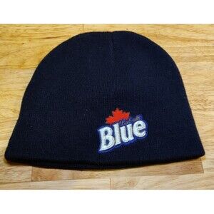 Labatt Blue Winter Hat Beanie "Labatts Blue Real Hockey Since 1847" Embroidered